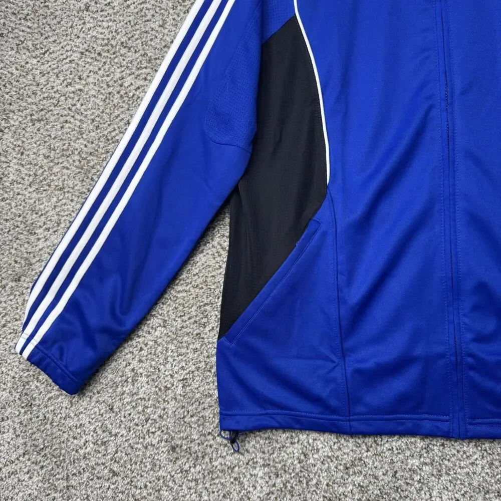 Adidas Condi training Jacket‎ Mens Medium Blue ClimaCool Full Zip Polyester New